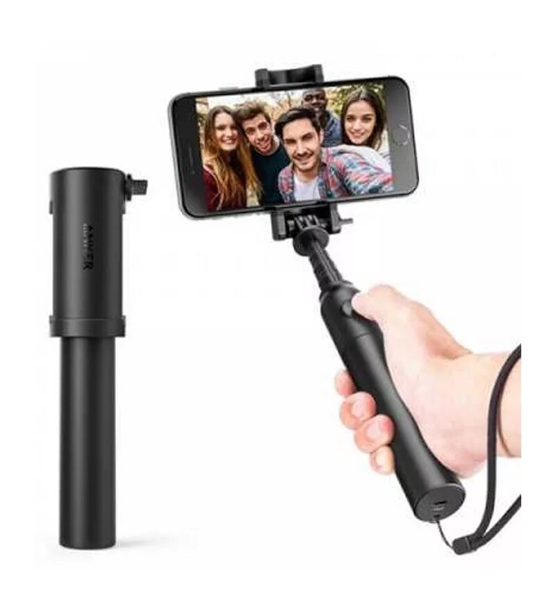 Anker Bluetooth selfie Stick 18-73 см. для смартфонов до 6" черный a7161011. Монопод Anker Bluetooth. Monopod селфи палка. Монопод-штатив Xiaomi mi selfie Stick Tripod Bluetooth Black.