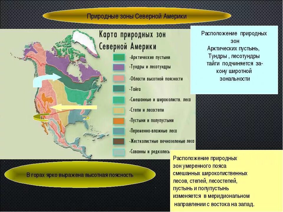 Характеристика природных зон северной америки и евразии. Природные зоны Северной Америки. Природные щоны Северной Америк. Расположение природных зон Северной Америки. Карта природных зон Северной Америки.