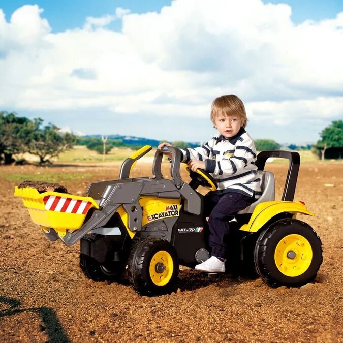 Горшок трактор для малышей. Трактор Peg Perego педальный. Трактор Peg Perego электромобиль. Экскаватор детский. Трактор детский большой.