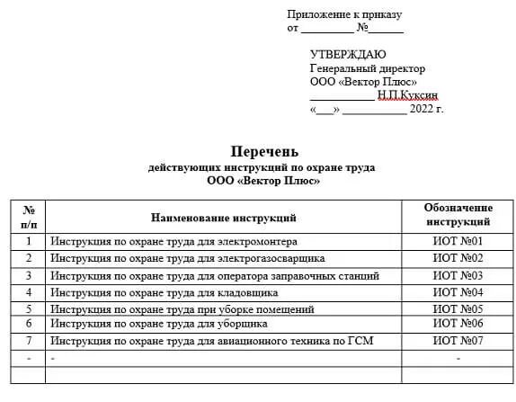 Кем утверждается перечень работ. Перечень инструкций. п е р е ч е н ь инструкций по охране труда. перечень инструкций по охране труда образец. перечень инструкций по охране руда.