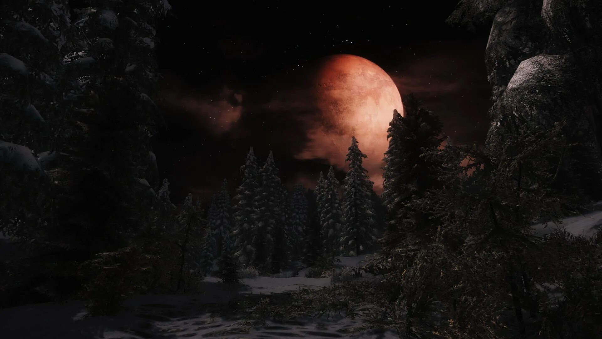Мод ночь в запретном лесу 1.4 1. Skyrim moons. луны скайрима. скайрим луна. скайрим мод ночное небо.