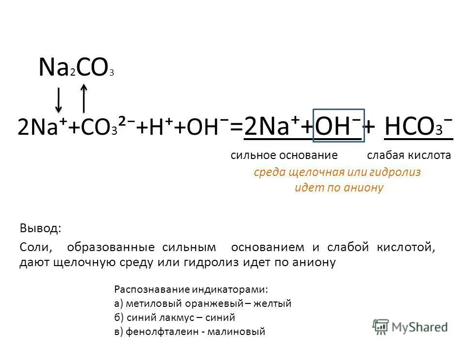 Дайте название соли fe no3 3. Гидролиз по аниону na2co3. Гидролиз солей fe2 co3. Hso3 сильная или слабая кислота.