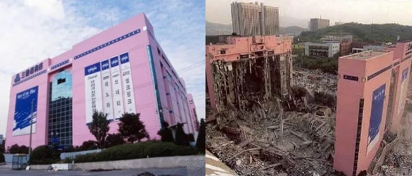 Обрушение торгового центра сампун. Торговый центр sampoong, сеул, южная корея. торговый центр sampoong, сеул, южная корея, 29 июня 1995 года. обрушение торгового центра sampoong в южной корее в 1995 году. разрушение универмага &quot;sampoong&quot;, южная корея.