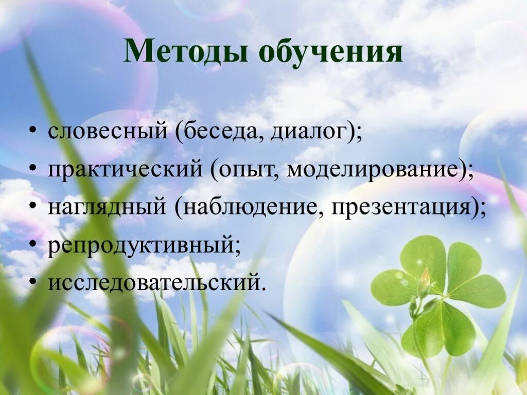 Урок экологического воспитания