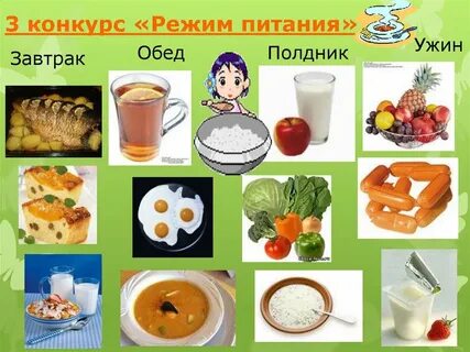Режим дня завтрак обед ужин время