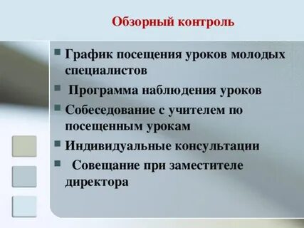Посещенные уроки директором школы