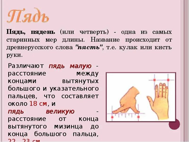 Какие плоды длиною в пядь. Старинные меры длины. Старинные единицы измерения пядь. Пядь мера длины. Старинные меры длины ладонь.