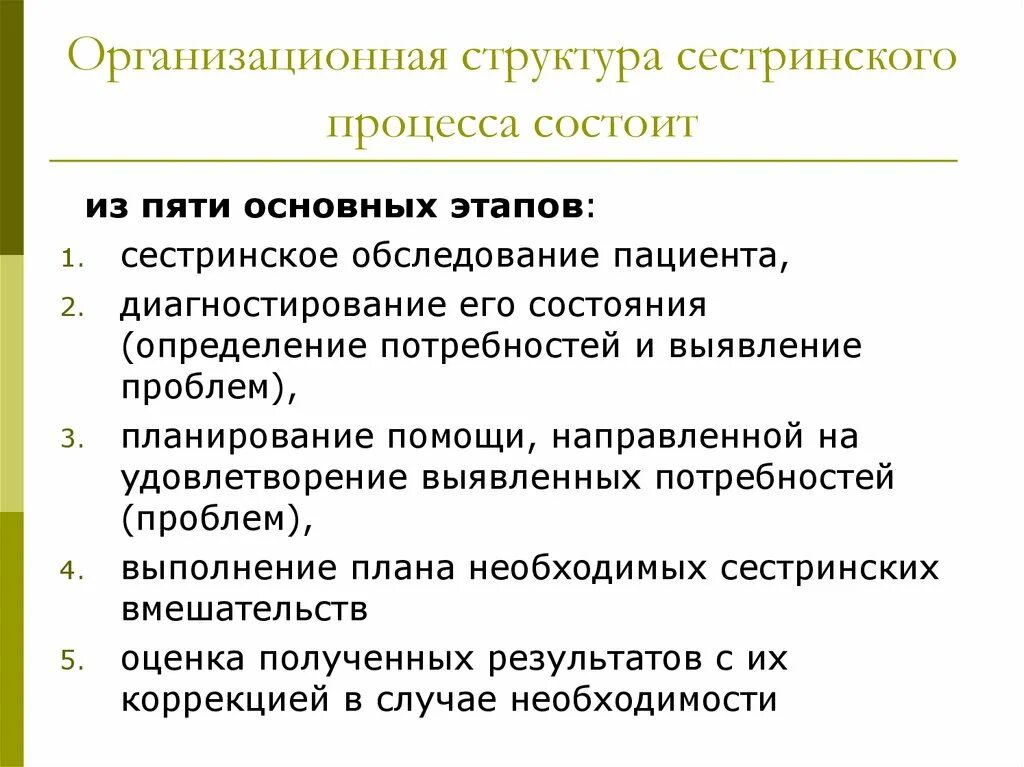 Организация сестринской службы. Сестринский процесс 4 этап и 5 этапов. Основы сестринского процесса. Стадии сестринского процесса. Цель и этапы сестринского процесса.