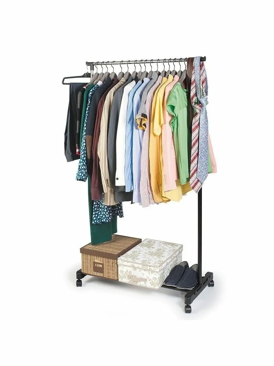 Стой для одежды. Напольная передвижная стойка для одежды single-pole telescopic clothes rack. стойка вешалка для одежды single pole telescopic clothes rack. стойка для одежды (арт.st014). напольная вешалка artmoon vancouver.
