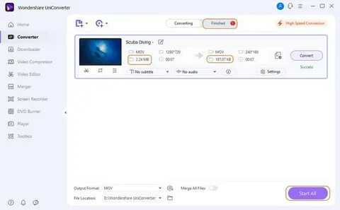 Конвертация видео mov