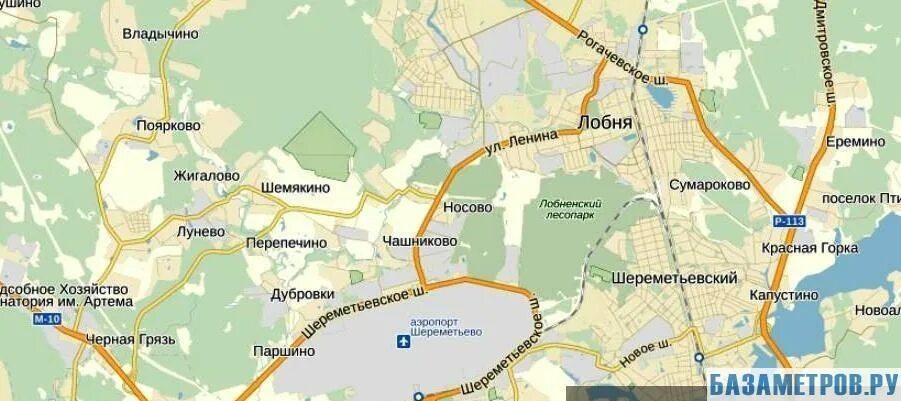 Карта лобни ул