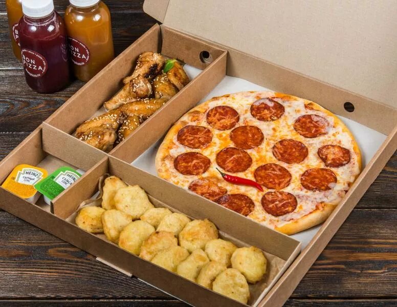 Коробка для пиццы. Комбо-набор. Комбо пицца. Комбо набор пицца.