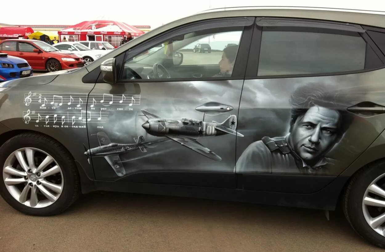 осколы на машине