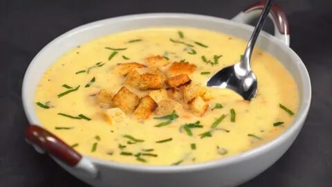 Рецепт крем супа с сыром и курицей