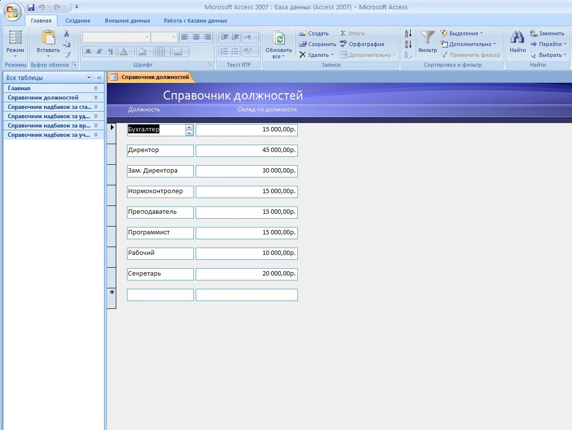 Var access. Access база данных 2007. Программа access 2007 Microsoft access. Окно формы Майкрософт аксесс. Майкрософт офис аксесс 2007 база данных.