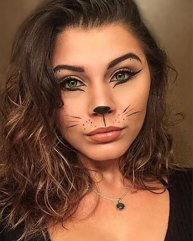 Кошачий макияж. Грим кошки. Макияж в кошачьем стиле. Макияж под котика