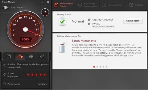 Lenovo energy management