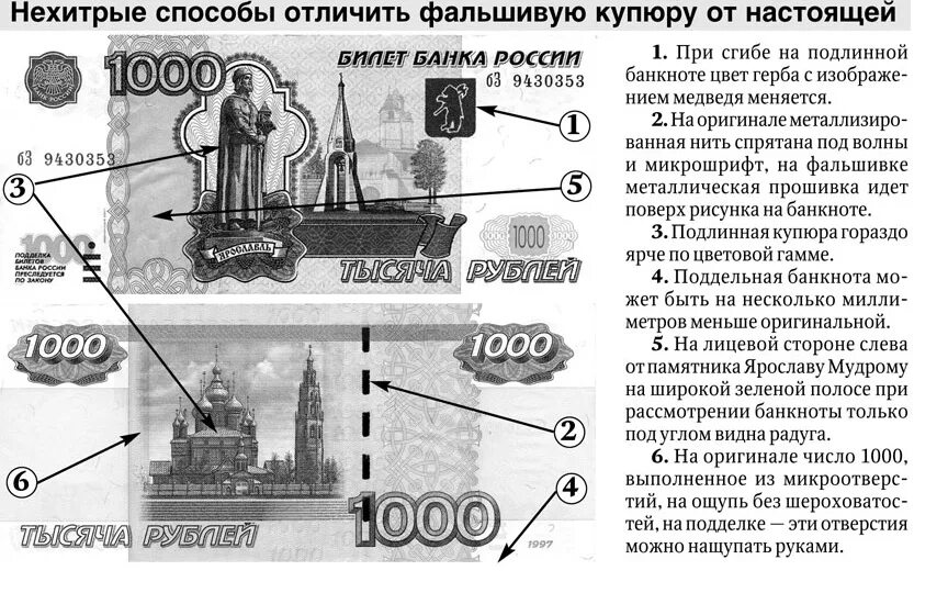 Как отличить 1000