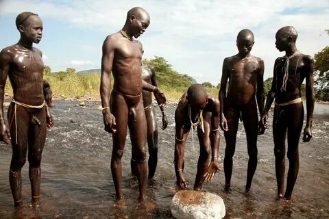 Nude tribal men.