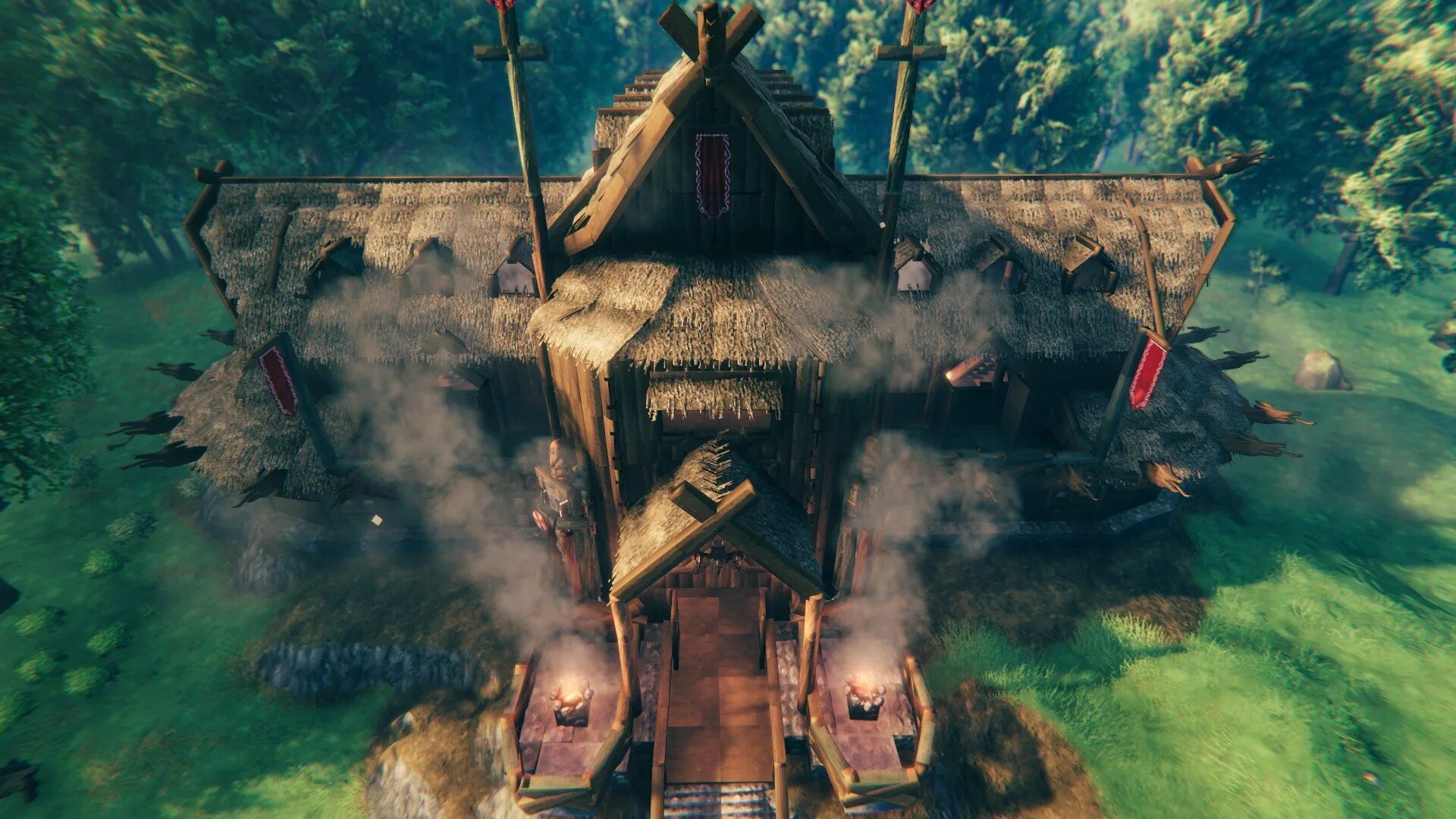 Хильдир вальхейм. Вальхейм игра постройки. Valheim дом. Жилище ярла викингов. Вальхейм постройки.