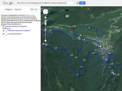 Мезмай на карте краснодарского края