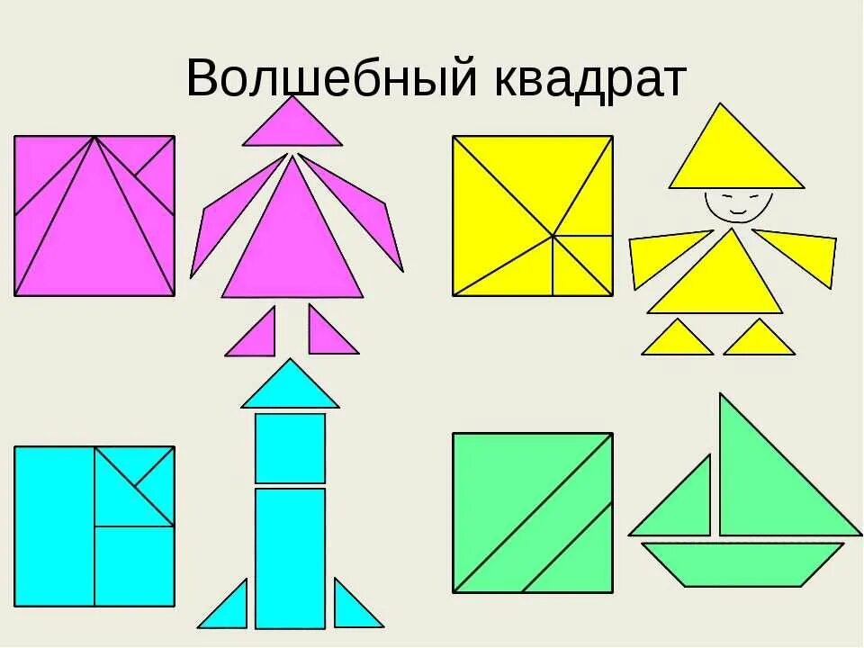 Разные геометрические фигуры. Сложи фигуру. Математика конструирование из геометрических фигурок. Составление фигур. Из треугольников сложить квадрат