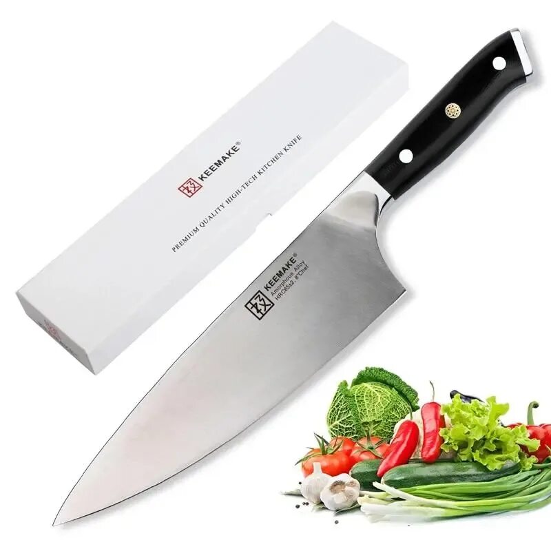 Нож поварской aus10. Sunnecko ножи. Нож vivo Chef’s Knife нож поварской 200 мм. Нож 65 HRC. Какой кухонный нож купить