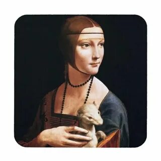 Leonardo Da Vinci Lady with an Ermine Coasters Zazzle Quadro da vinci, Arti...