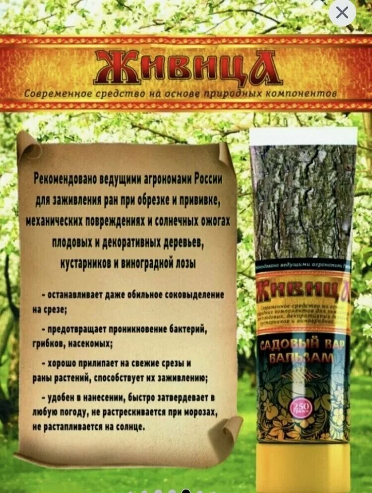 Средства для заживления ран деревьев