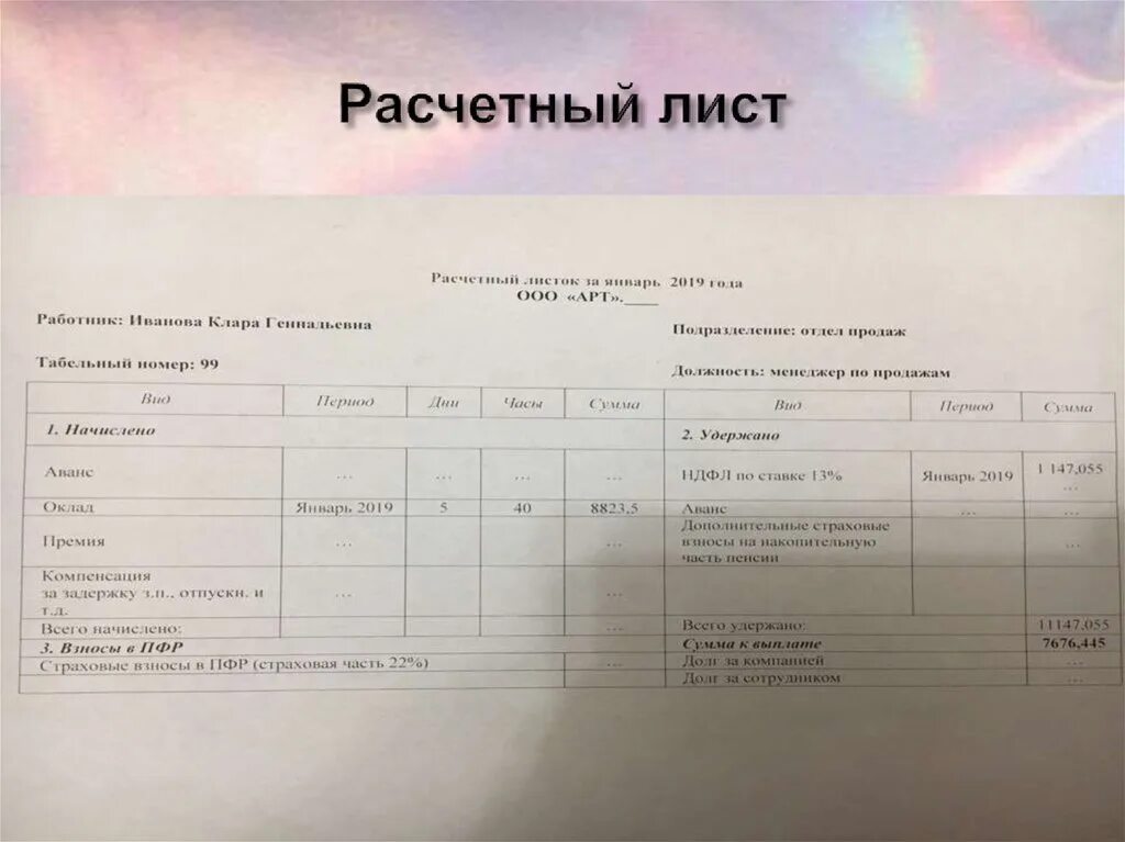 Расчетный лист. Расчётный листок по зарплате. Лист выдачи зарплаты. Расчеты на листке.