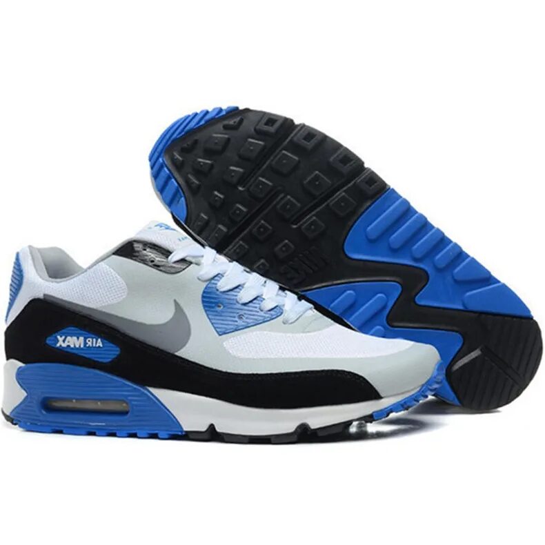 Купить кроссовки найк аир макс 90 мужские. Nike Air Max 90 Black Blue. Nike Air Max 90 White Black Blue. Мужские кроссовки Nike Air Max 90. Nike Air Max 90 бело голубые.