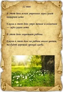 12 мая приметы