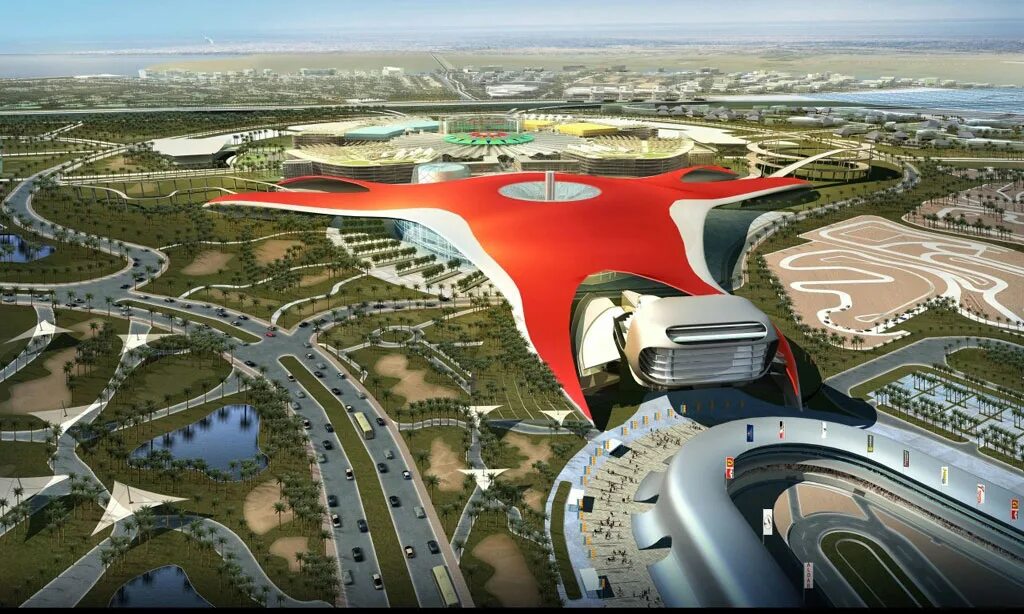 Ferrari park дубай. Парк развлечений ferrari world (остров яс, абу-даби). Мир феррари в абу-даби. Ferrari world abu dhabi аттракционы. Феррари ворлд абу.