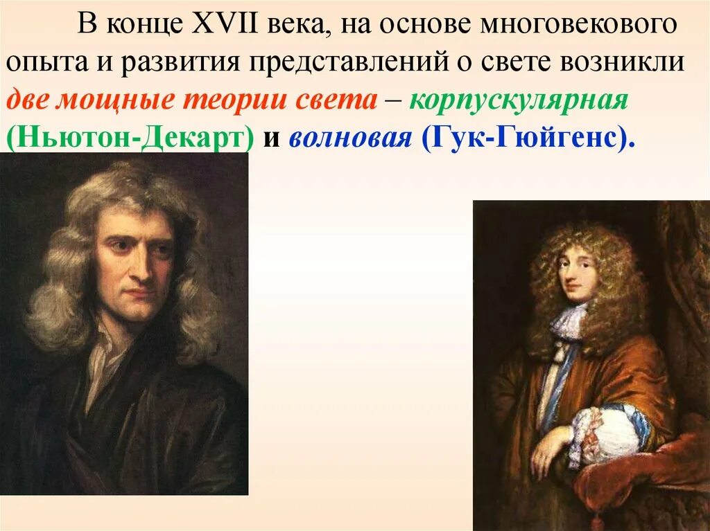 Корпускулярная теория света Ньютона. Теория Гюйгенса и Ньютона. Теория света Ньютона и Гюйгенса. Волновая теория Ньютона.