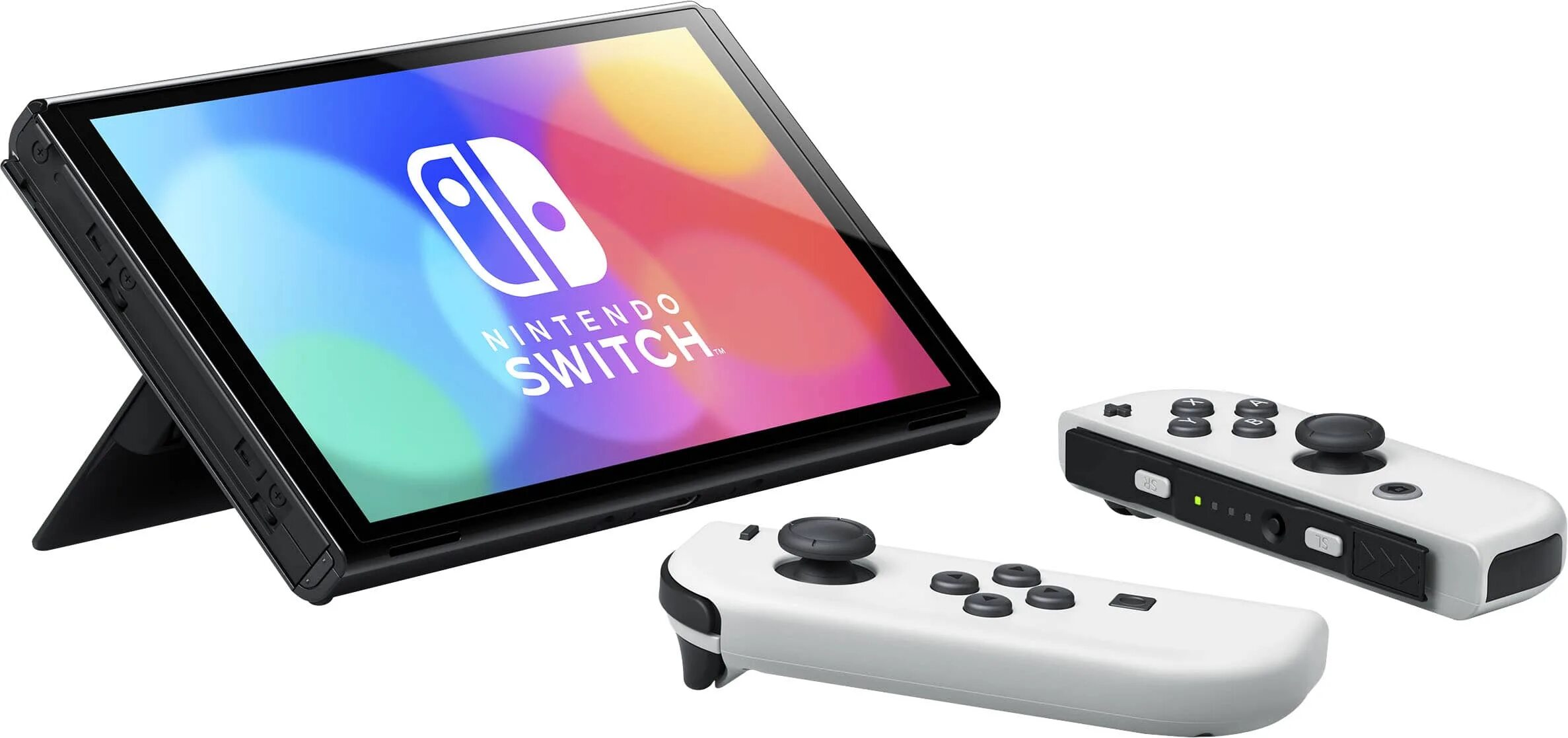 Игровая приставка Nintendo Switch OLED. Nintendo Switch OLED. Игровая приставка Nintendo Switch OLED (белый). Игровая приставка Nintendo Switch OLED 64 ГБ, неоновый.