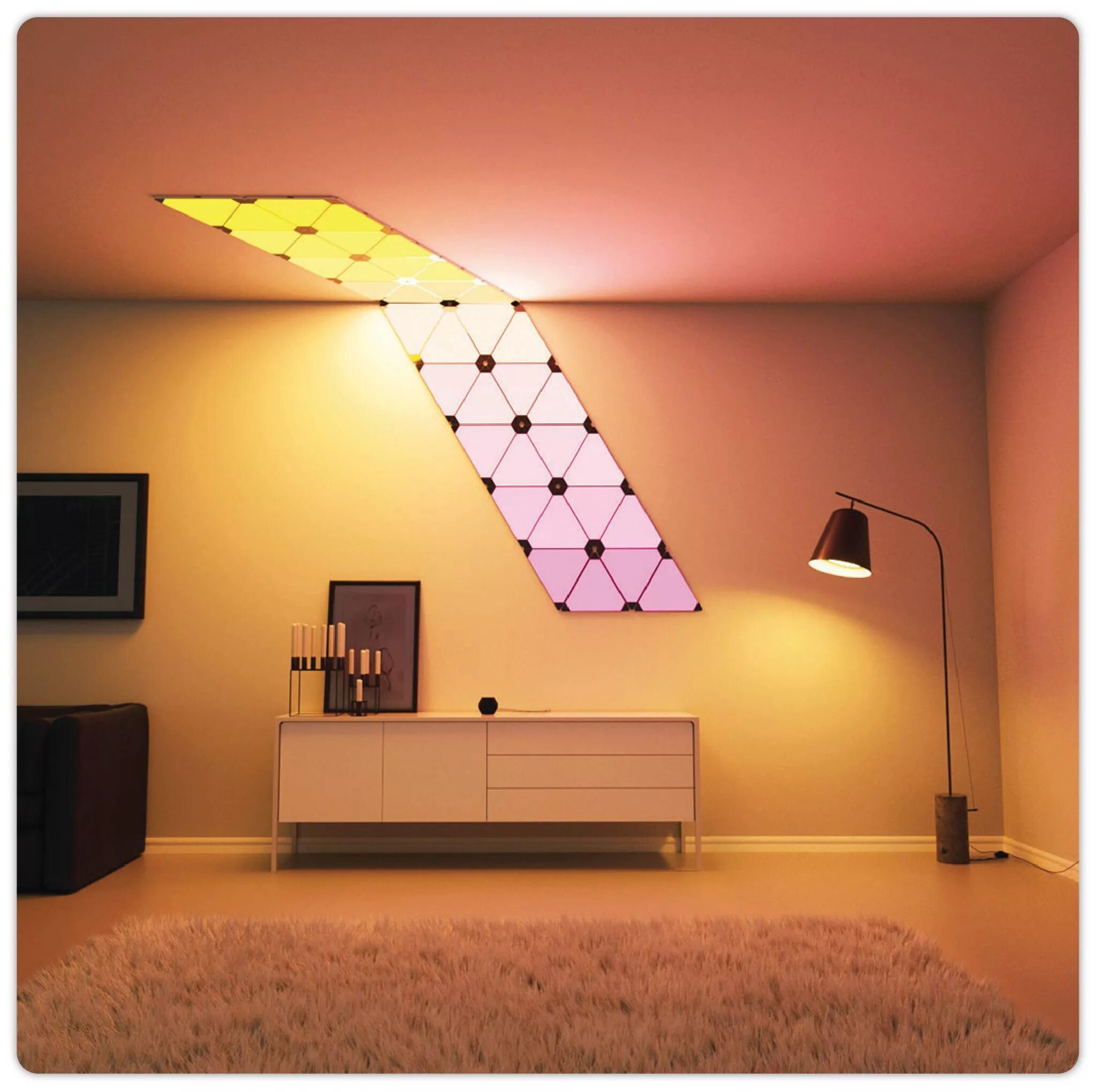 Светильник Aurora Nanoleaf. Умная система освещения Nanoleaf Light Panels (9 панелей. Nanoleaf Aurora 9 штук. Nanoleaf Aurora Smarter Kit 9 Panels. Светодиодные лампы на стену