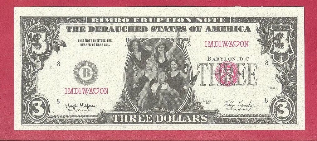 Три доллара купюра. Банкнота 3 доллара США. Прикольные купюры. Три доллара одной купюрой.