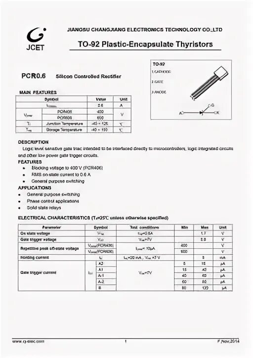 Pcr 406j тиристор. Тиристор pcr406j. pcr406j транзистор характеристики. тиристор pcr 406s. pcr406j даташит.