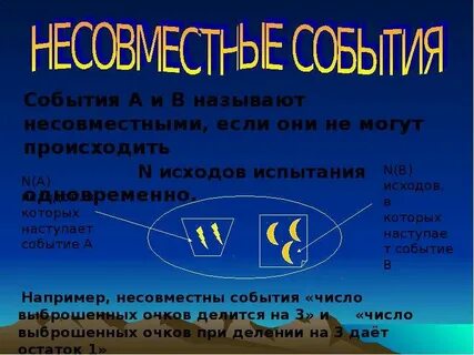 Приведите пример совместных событий