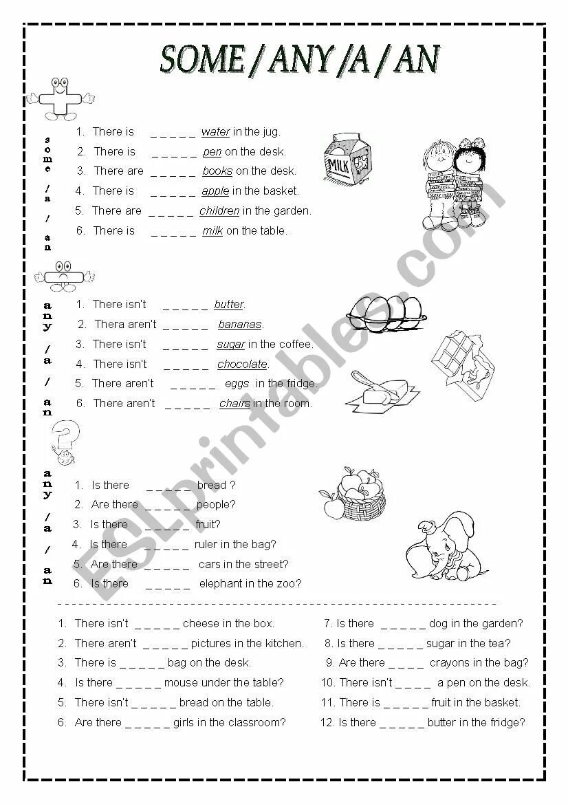 Some any worksheet for kids. Some any упражнения 3 класс Worksheet. A an some задания. Some any упражнения Worksheets. Some any задание для 3 класса Worksheets.