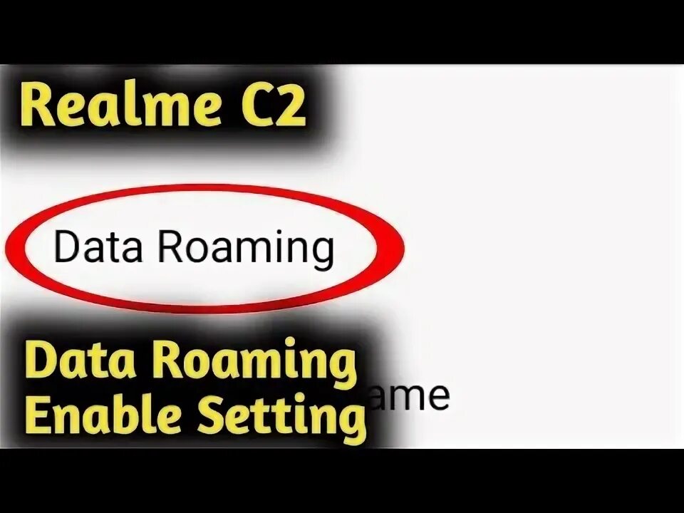 Roaming settings. Roaming settings
