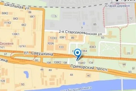 104 на карте