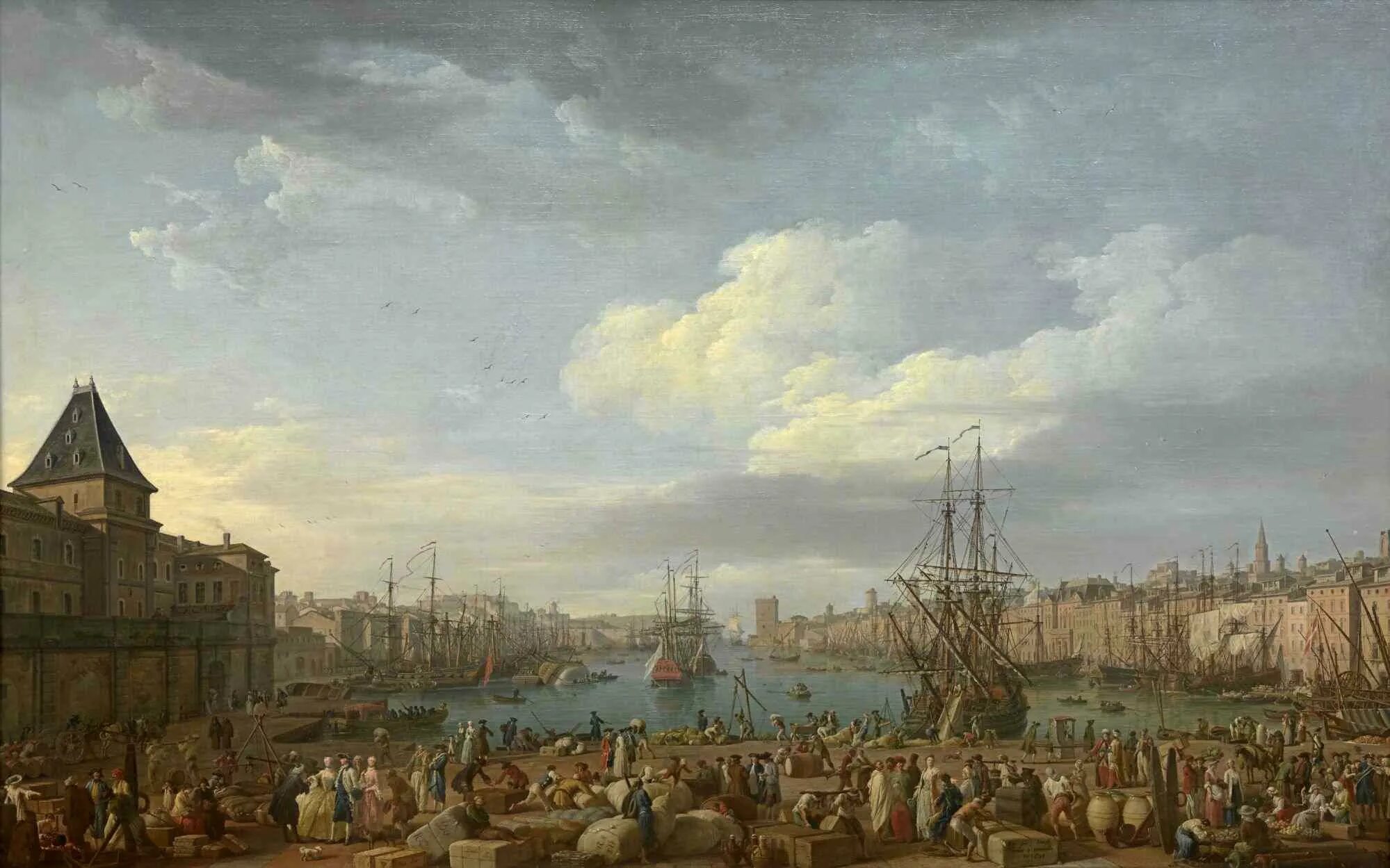 Картины конца 18 века. Порт Гавр Жозеф Верне. Франция 18 век.