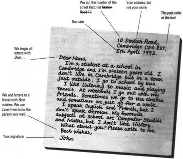 Letter writing examples