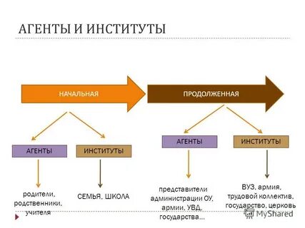Роль институтов и агентов социализации