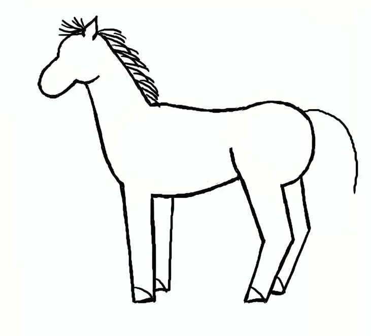 Лошадка нарисовать. Рисунки лошадей для срисовки. Лошадь раскраска для малышей. Лошадка для детей черно белая. Лошадка нарисовать.
