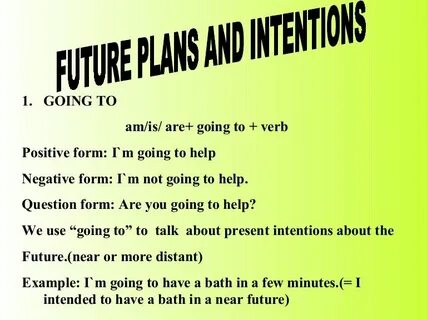 My plans for the future перевод