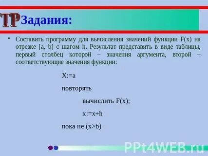 Значение функции целое число