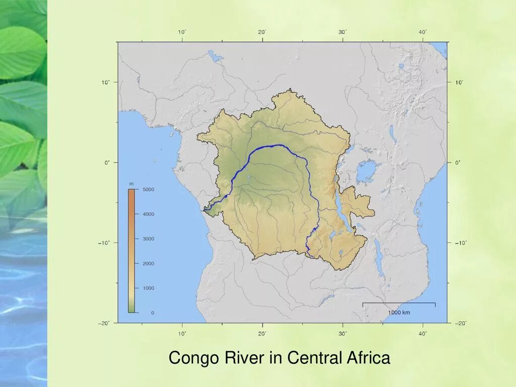 Река конго какой бассейн. Бассейн реки Конго. Бассейн реки Конго на контурной. Африка граница бассейна реки Конго. Бассейн реки Конго на карте.