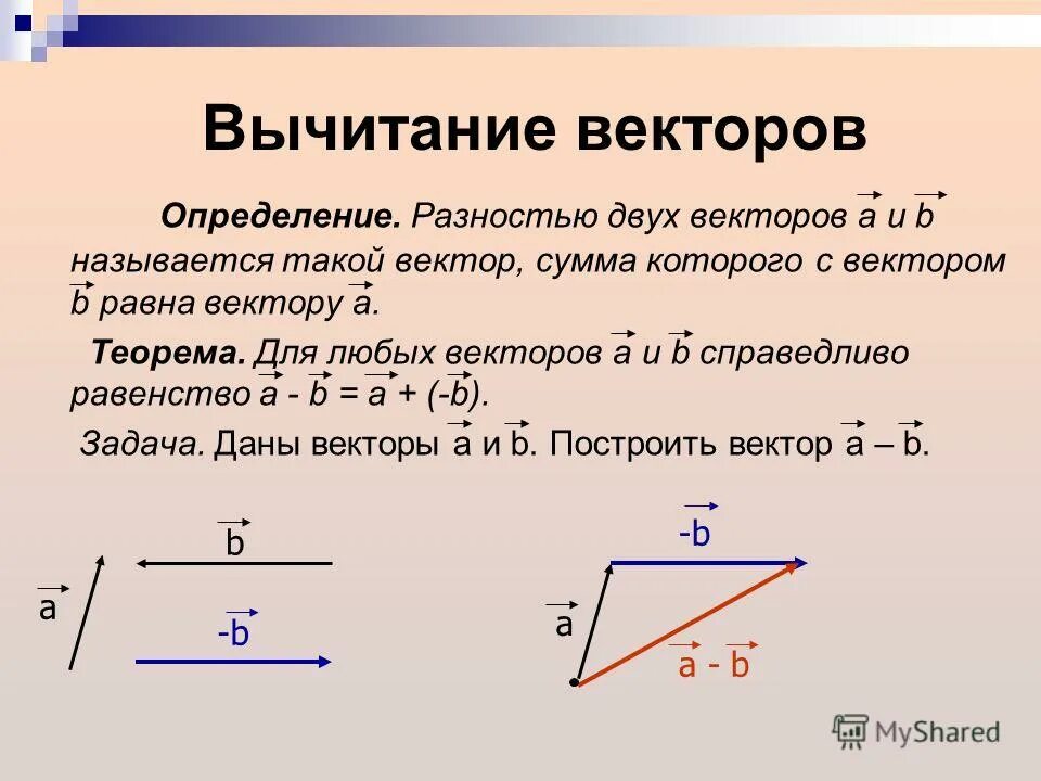 Как найти длину разности